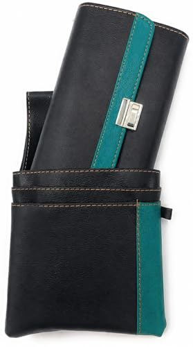 Noey & Lou Waiter's wallet with chain and holster waiter's bag, waiter's wallet, taxi wallet, waiter wallet, blue, M, Classic