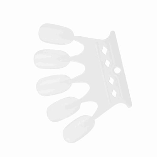 OEBUAFI Nuancier D'ongles de 50 Pièces pour la Pratique de la Manucure - Matière Plastique Réutilisable - 4 Couleurs au Choix Lisse pour les Amateurs de Nail Art à la Maison (WHITE)