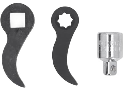 Baxnore Hebeleisen-Adapterköpfe, robuster CrV-Stahl, 3/8-Stern- und 1/2-Vierkantantrieb, Halbschaft-Entfernungswerkzeuge für professionelle Mechaniker und Heimwerker, 2-teiliges Se