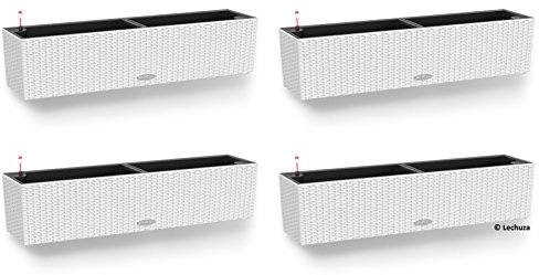 Lechuza -4er-Set Balconera Cottage 80, All-in-One Set, weiß, 4er-Set