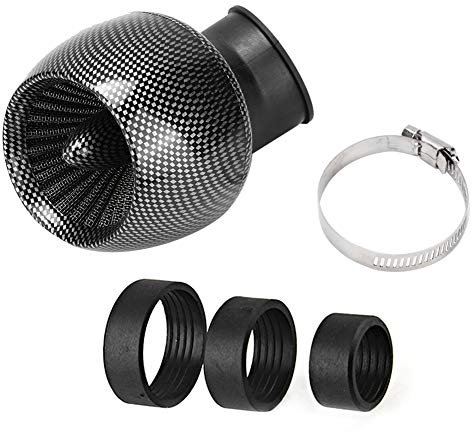 Qiilu Universal Motorrad Luftfilter Ansaugfilter Kohlefaser Textur Motorrad Roller ATV Dirt Bike 28mm 35mm 45mm 48mm
