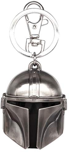 Star Wars Mandalorian Helmet Pewter Keyring, Multi Color, Taille unique