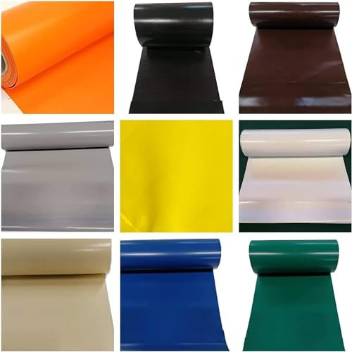 Telo in PVC da 650 gr/m², Telone Impermeabile per Esterno, Vendita al Mezzo Metro Lineare, Telo Plastica Resistente al Vento, Antipioggia, Antistrappo e Antimuffa (Arancione, Altezza pezza 250CM)