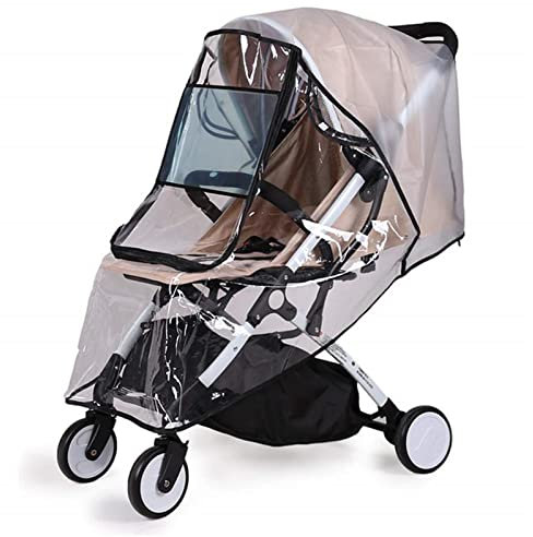 SANON Universal Regenschutz Kinderwagen, Waschbar Baby- Kinderwagen Regenschutz, Winddicht Schutz Zubehör Mit ReißVerschluss Gute Luftzirkulation, Schadstofffrei