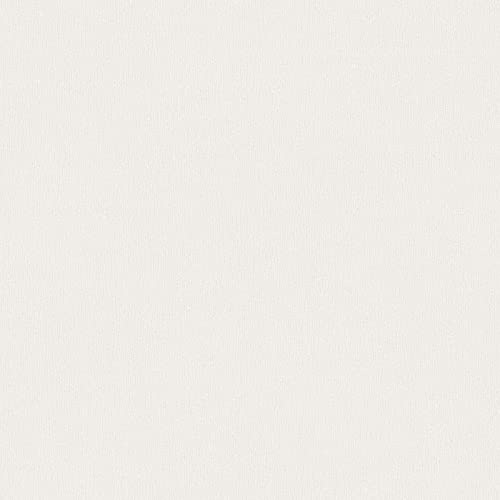 BRICOFLOR Papier peint salon blanc cassé Tapisserie chambre blanche intissée Papiers peints intissés unis pour couloir & bureau