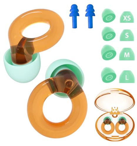 GROVL Kids Noise Cancelling Ear Plugs, Relieve Children's Anxiety,Stress Reusable -8 Ear Tips in XS/S/M/L for Home, School, Study, Travel, Playtime & Beyond Sleeping (6-12 yrs)