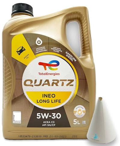 5 L Total Quartz Ineo Longlife 5W-30 | passend für | VW 504 00 | VW507 00 | MB 229.51 | BMW LONGLIFE-04 | PORSCHE C30 | 5 Liter | Motoröl | Motorenöl | mit Trichter