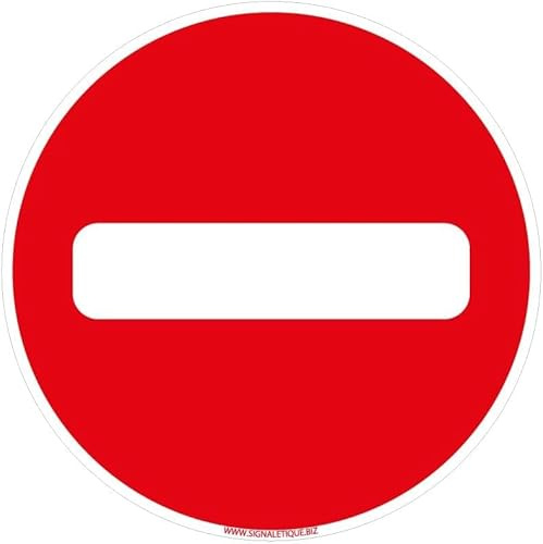 Signalétique.biz France – Panneau temporaire en plastique COMACEL 650 mm – Sens interdit