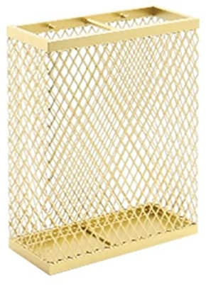 Schirmständer Vintage Regenschirmständer Aus Metallgitter, Eingang, Flur, Regenschirmhalter, Regenschirmständer Für Gehstöcke Und Gehstöcke, Heimbüro Regenschirmständer ( Color : Gold , Size : 30*13*4