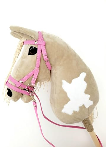 Hobby Horse - Cavallo da hobby grande A3 (cavallo su un bastone) (beige)