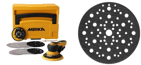 Mirka DEROS II 5650 Exzenter-Schleifer Schleifmaschine mit Absaugung & Schutzauflage Ø 150mm 67-Loch, 5 Stück, zum Schützen von Schleiftellern mit Klettbelag, 8295610111
