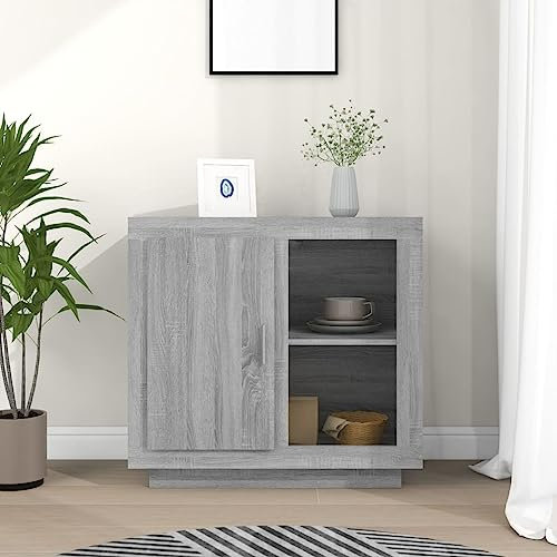 LIANGDONFC kommode mit schubladen、kommode mit schubladenSideboard Grau Sonoma 80x40x75 cmGeeignet für Foyer, Küche