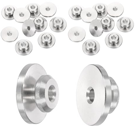 PATIKIL 1/8 Inch Level Wheel Protector Sleeve, 20 Pack Cable Railing Kit Protective Sleeves T316 Stainless Steel Cable Grommets for Residential Outdoor Stairs Fences