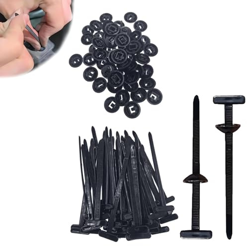 Repairig - Hebilla universal de nailon para bridas de cables, hebilla universal de nailon, soporte de bridas de cremallera autoblocante resistente, herramienta de sujeción de cables de plástico