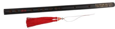 Kisangel Bambusflöte Mit Quaste Traditionelle Schwarze Querflöte Für Anfänger Langlebiges Material Leicht Transportabel Melodischer Klang