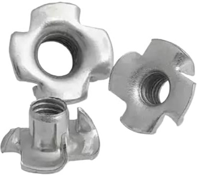 Dado a quattro griffe zincato M2 M3 M4 M5 M6 M8 M10 for altoparlanti, inserto cieco a T, ferramenta for mobili.(M3 20pcs)