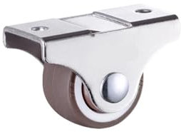 Ruedas fijas Mini de Varios tamaños de 2/4 Pulgadas, Ruedas Resistentes no giratorias con Placa Superior de Metal para estantes de Almacenamiento de carros, Banco de trab
