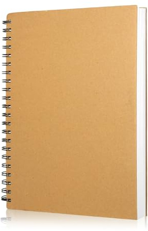 60 Fogli 120 Pagine Blocco per Schizzi A4 con Rilegatura a Spirale, Carta 160 g/m², Copertina Rigida, Album da Disegno A4 Sketchbook, Quaderno Artistico per Bambini e Professionisti, Illustrazioni