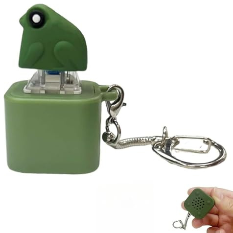 Ailan 2 pezzi, giocattolo antistress e sonoro a forma di rana Gua, portachiavi divertente, elegante e versatile, borse perfette, resistenti e divertenti.