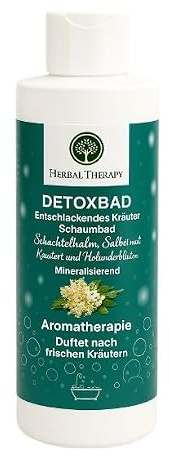 Herbal Therapy DETOXBAD Bain moussant aux herbes | Bain de base purifiant aux herbes naturelles | Relaxation et régénération pour le corps et l'esprit | 1000 ml