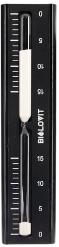 Bilovit Schwarze Aluminium Sauna Sanduhr – 15 Minuten Timer