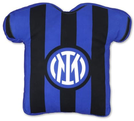 Inter linea Home - Cuscino sagomato Maglia gara con logo e scritta del club, Blu Royal, 35x35 cm