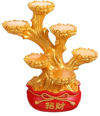 Fictory Sternzeichen Pferd Statue, Wohlstand Münzbank mit Stifthalter und kleiner Vase, roter Geldbaum Harz Handwerk für Home Office Schreibtisch Dekor