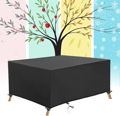 UFGFYTT Gartenmöbel Outdoor, 150x110x90cm/LxWxH, für Gartentisch und Outdoor-Lounge 420D Oxford Wasserdicht, regendicht und sonnendicht für Plane Schutzhülle Sofa Terrassenmöbel Rechteckig