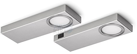 NABER Rea 1 LED, Set-2 Unterbauleuchte / Edelstahl / 2 Watt / Warmweiß