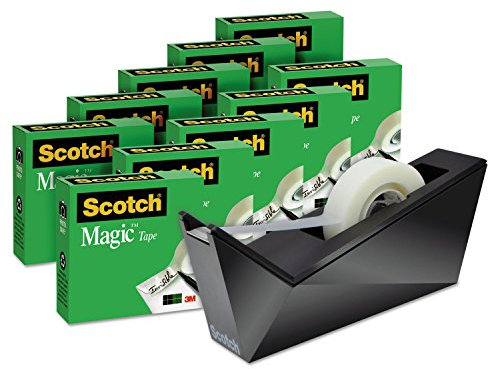 Scotch (R) Magic (TM) Klebeband mit Desktop Spender, 3/4in. X 1000 in, klar, 10 St ck Rollen