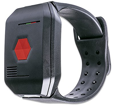 DistyNotruf NEO mobiles Notfallarmband für Zuhause - Notrufarmband spritzwasserfest als Telefon für Senioren Hausnotruf Seniorentelefon Notfallknopf Notrufknopf inkl. Clip und Halskette