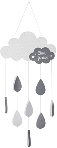 Barnmoln - trä och bomull - grå - H61-5 cm - inredningsarkitekt atmosfär
