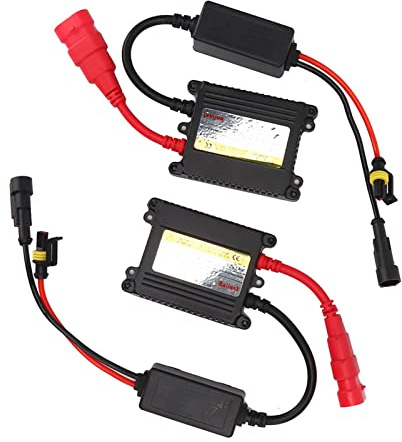 2Pcs 12V 55W Xenon-Lampe Digital Ballast Conversion Kit, Vorschaltgerät 55W, Aluminiumgehäuse für Vorschaltgeräte für Auto, Motorrad, Elektro, Auto