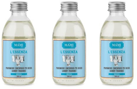 MAMI Milano L'Essenza, Profuma Bucato per Lavatrice, Confezione da 3x200ml - Brezza