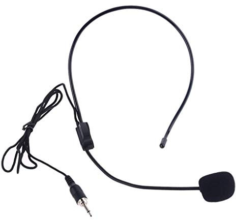 yin 3.5mm Screw Thread Jack Microphone Head Wear Guide Condenser Microphone