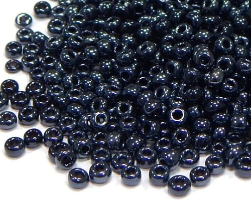 Perlin 1 100 stycken glaspärlor 4 mm metallic färgset, 6/0, ponny pärlor, klara mini runda pärlor, metaliska fröpärlor (svart)