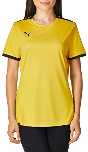 PUMA Unisex-Erwachsene Women's Damen Teamliga Jersey, Black, Small, Cyber Yellow schwarz