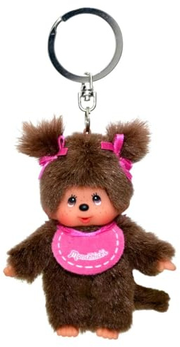 Sekiguchi Girl Pink Pendant | 10 cm | Monchhichi Key Chain