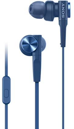 Sony MDRXB55APL.CE7, Auricolari in-ear Extra Basse con microfono per telefonate (Blu)
