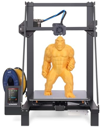 LONGER LK5 Pro Impresora 3D, 90% preensamblada, Gran Volumen 300x300x400 mm, Cama Caliente de Vidrio, Placa Base silenciosa, Tubo de teflón de Alta Temperatura y Sistema de código Abierto