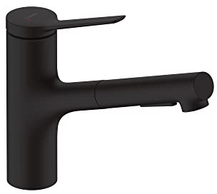 hansgrohe 74800671 Zesis 2-Spray, Pull Matt Black 1.75 GPM Küchenarmatur