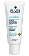 Rilastil Aqua Gel Crema Colorata Idratante, Idratazione 8h, Uniforma l'Incanto, Effetto Naturale, Medium, Confezione da 40 ml