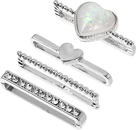 ULTECHNOVO Watch Band Decorative Ring Watch Band Charm for Silicone Straps Strap Accessories 4 Pcs Ornament Easy to Install for Daily Wear