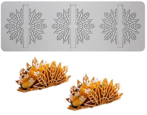 Tapis en dentelle pour sapin de Noël, flocon de neige, élan, bois de cerf - Moule à sucre pour décoration de gâteaux - Outils de décoration de gâteaux (maïs_K_29 x 10,2 x 0,3 cm)