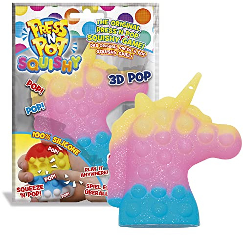 Craze PressNPop Squishy Press N POP, Fidget Toy sensorisches Anti Stress Spielzeug für Kinder Erwachsene Bubble Set Herzform Bunte Motive 42014 , wunderschöne Farbkombinationen