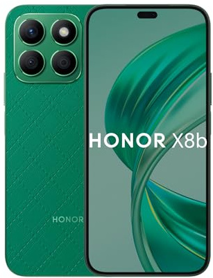 HONOR X8b Smartphone, 108MP Triple Camera, 6.7'' Fullview Display, 8GB + 256GB, Android 12, Dual SIM Cellulare (Verde)