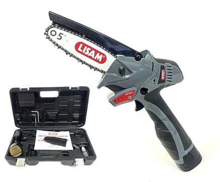POTATORE SEGHETTO ELETTRICO A BATTERIA MINI MOTOSEGA MINI SG 16,8V 450W LISAM