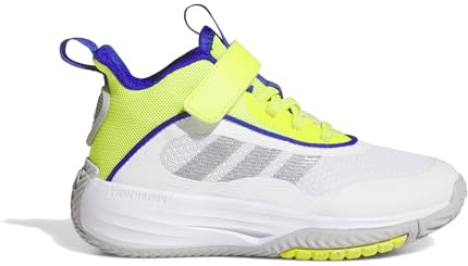 adidas Unisex Kinder OWNTHEGAME 3.0 Shoes, FTWR White/Grey Two/solar Slime, 35 EU