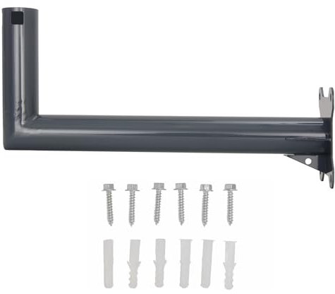 PEESHON Starlink Wall Mount, Antenna Pole Mount Bracket, Sat Wall Mount with Hole for Balcony Mount, Starlink Mounting Kit(Short)