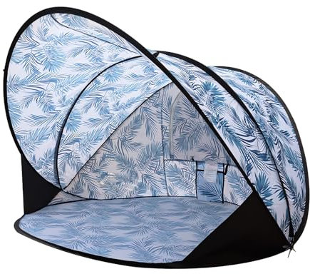 HYPIQQ Strandmuschel UV Schutz Strandzelt Kleines Für 2-3 Personen Tragbarer Strandmuschel-Zelt Windschutz Sonnenmuschel Strand,Ahornblatt